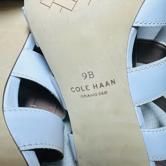 Cole Haan 360 Elegant White Strappy Sandals - Picture 6 of 8
